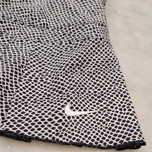 Nike Pleated Tennis Skirt Black White Snake Skin Pattern Sz Lg Pickle Ball Cheer